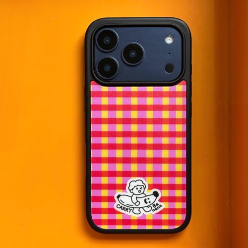 和风猫饭美式彩虹格磁吸黑框磨砂手机壳适用于苹果华为iPhone17/16/15promax13/14promax防摔卡通mate60pro
