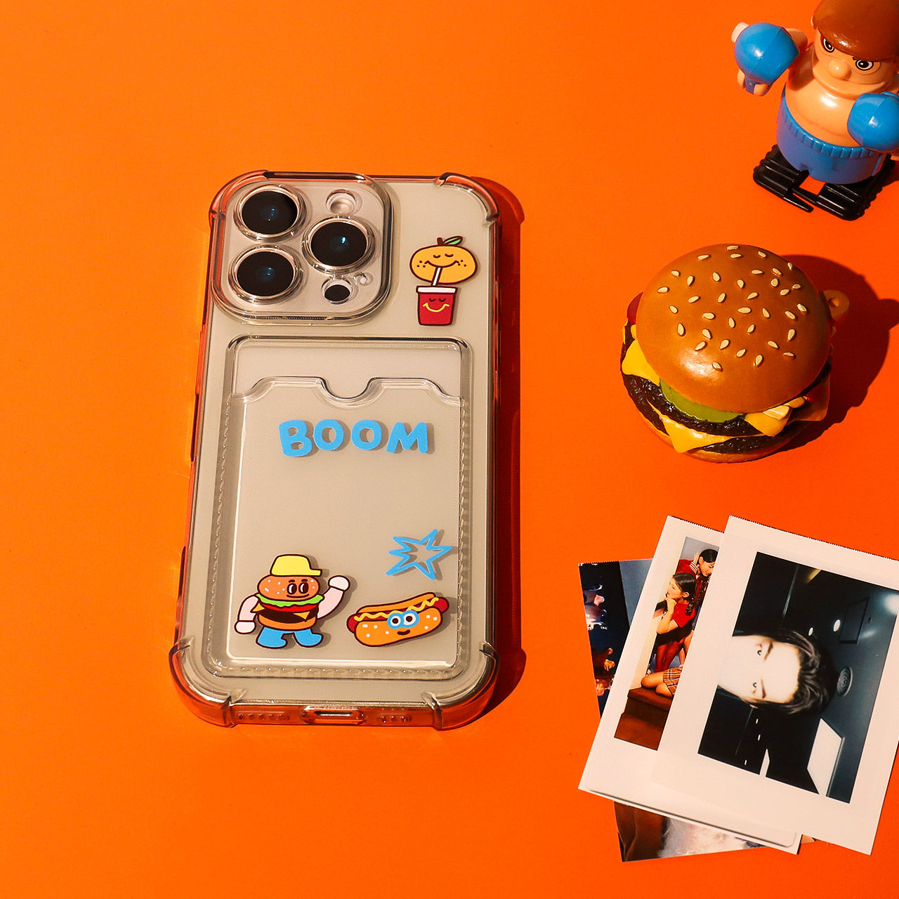 插卡苹果汉堡和风猫饭适用苹果17promax耐脏防摔iPhone16手机壳苹果14透明全包15保护套iphone可替换卡片男女,3C数码配件,手机保护套/壳,淘宝优惠券,粉丝福利购,淘宝优惠卷