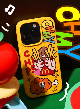 和风猫饭比心薯条汉堡手机壳适用17/16proiPhone15Promax苹果华为mate60pro/14磁吸手机壳磨砂软壳mate70pro