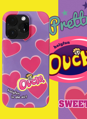 和风猫饭紫色爱心菲林壳适用苹果华为17/16/15promax手机壳iphone13pro12mini/11小米vivooppo磁吸mate60pro