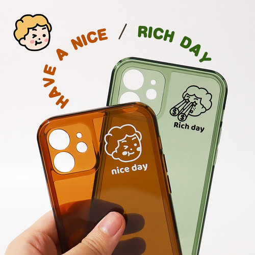 苹果棕色适用可爱风手机壳