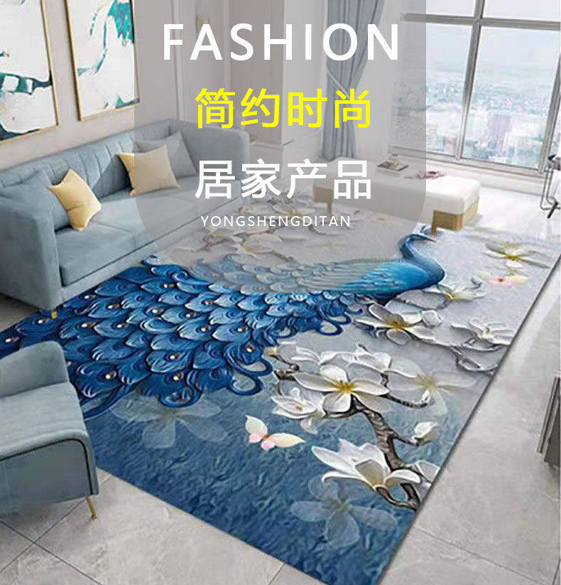 孔雀图门垫脚垫进门入户地垫门口客厅卫生间防滑垫吸水耐脏可裁剪,居家布艺,地毯,淘宝优惠券,粉丝福利购,淘宝优惠卷