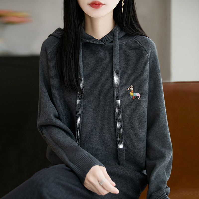 撤标撤柜(A)连帽针织打底衫女春秋内搭上衣洋气大码女装秋冬毛衣,女装/女士精品,毛针织衫,淘宝优惠券,粉丝福利购,淘宝优惠卷