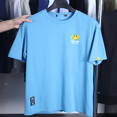 【H家】撤标撤柜！夏季男冰爽棉印花SmileyWorld系列宽松短袖T恤