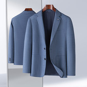 平驳领胸针可拆卸格子休闲西服合集 潮流新款 春季 男式