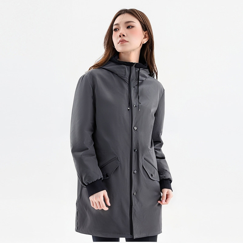 【H家】撤标撤柜！2025秋季女士简约休闲百搭中长款时尚连帽风衣,男装,风衣,淘宝优惠券,粉丝福利购,淘宝优惠卷