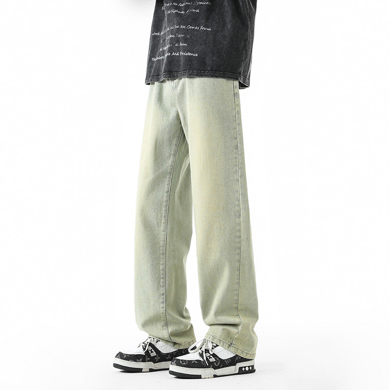 【豆家】撤标撤柜！2025秋冬男士新款时尚舒适宽松显瘦直筒牛仔裤,男装,牛仔裤,淘宝优惠券,粉丝福利购,淘宝优惠卷