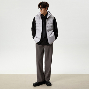 休闲时尚 撤标撤柜 新款 秋冬男士 舒适保暖轻薄连帽羽绒马甲