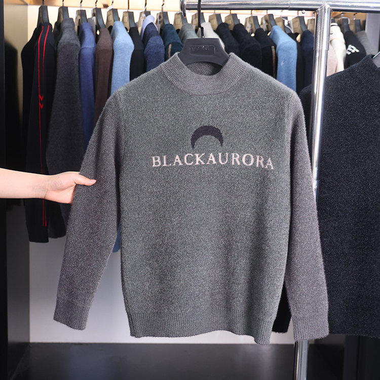 【H家】撤标撤柜！秋冬款简约舒适修身半高领男款套头针织衫上衣
