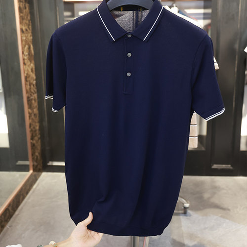 【H家】撤标撤柜！夏季男士简约净色翻领舒适短袖针织POLO衫上衣