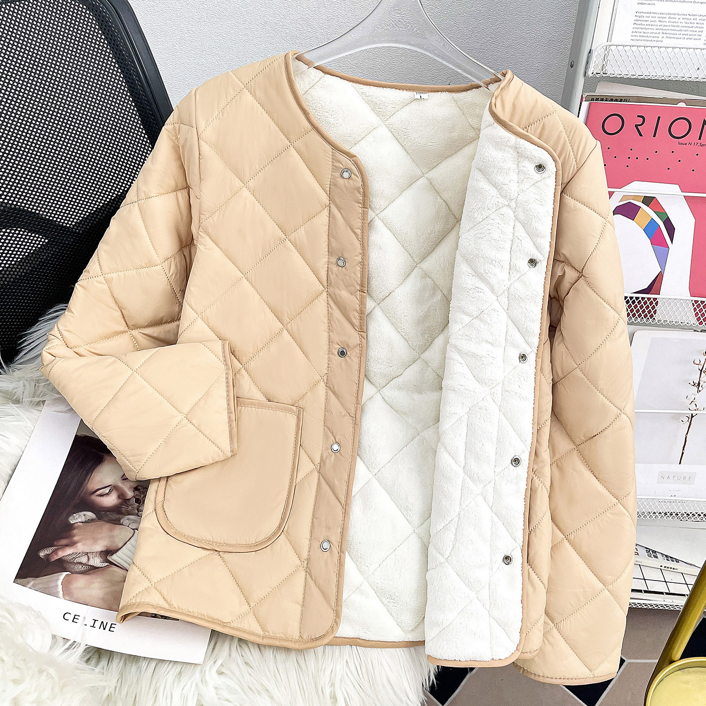 撤标撤柜！合金扣轻薄秋冬圆领棉服短款内胆保暖修身棉衣外套棉袄