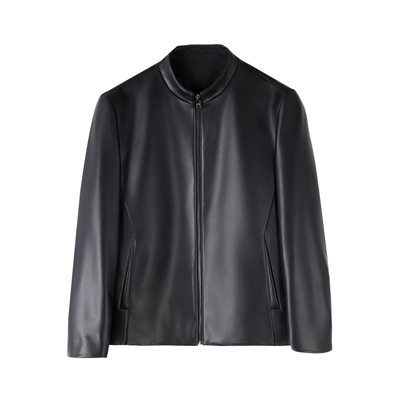 【豆家】撤标撤柜！2025秋冬男绵羊皮复古休闲商务立领皮夹克外套