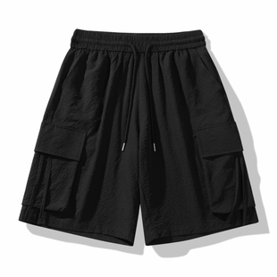 短裤 男夏季 新款 撤标撤柜 休闲中裤 肌理感工装 宽松透气五分裤