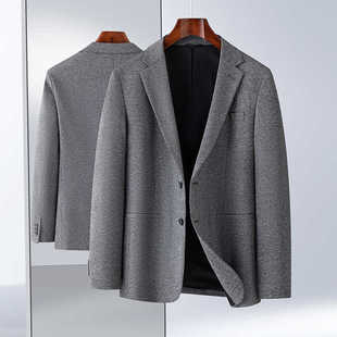 时尚 修身 平驳领易打理弹力休闲西服 男新款 一线撤柜撤标2024年秋季