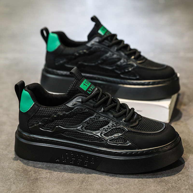 撤标撤柜(H)透气厚底休闲板鞋男士运动百搭小白鞋男爆款高端潮鞋