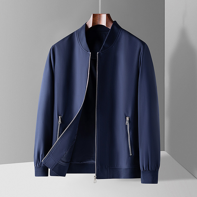 一线撤柜撤标男式2024年春季新款韩版棒球领商务休闲舒适夹克外套