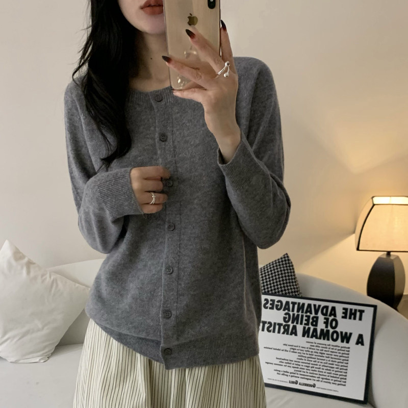 【雅家】撤标撤柜！2025秋冬女款简约纯色单排扣羊毛针织开衫外套,女装/女士精品,毛针织衫,淘宝优惠券,粉丝福利购,淘宝优惠卷