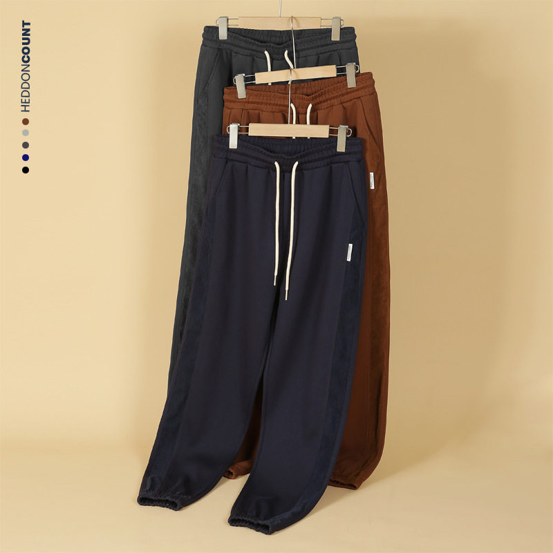 撤柜撤标(M)易打理束脚长裤高级感卫裤休闲宽松条纹拼接小脚裤