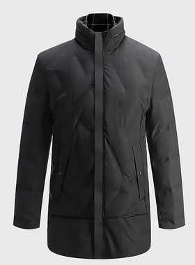 品牌撤柜秋冬季男士无帽商务休闲立领白鸭绒御寒保暖羽绒服外套