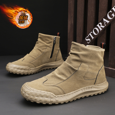 撤标撤柜(H)劳保鞋冬防水保暖高帮加绒北方防寒棉鞋防滑雪地防冻