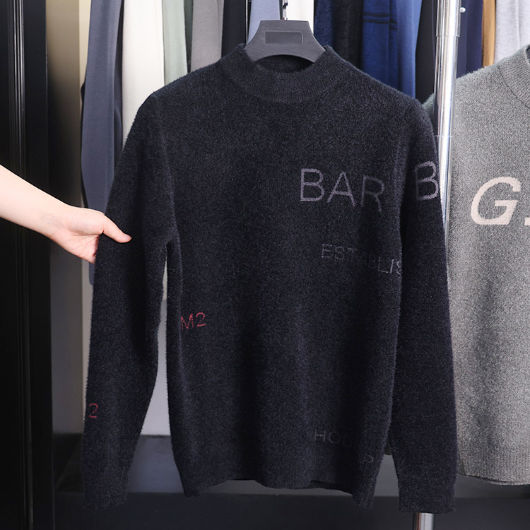 【H家】撤标撤柜!男士秋冬款休闲舒适修身半高领男款针织衫上衣