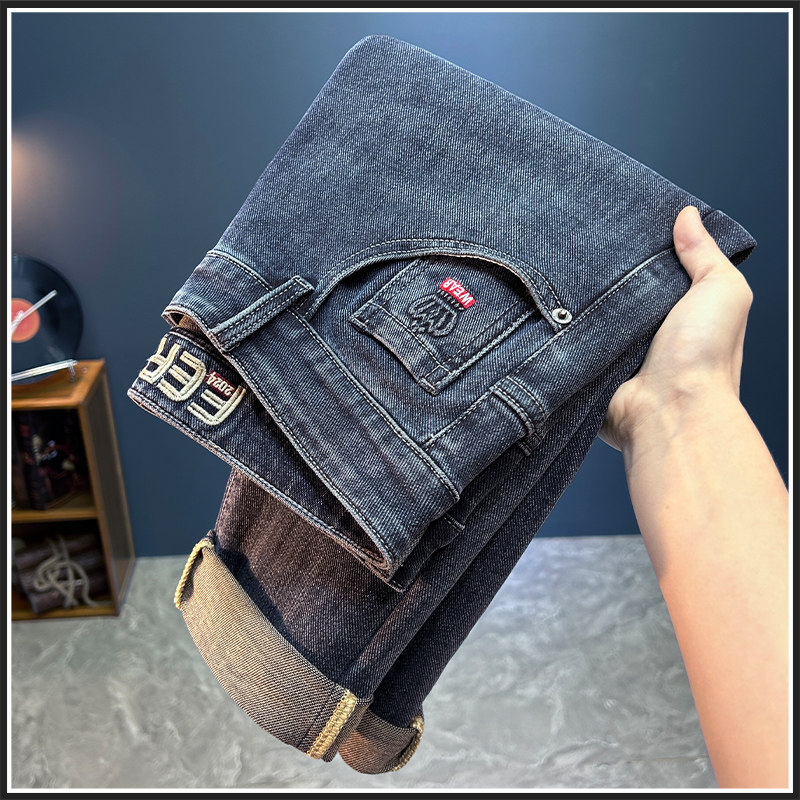 撤标撤柜(B)春秋季弹力宽松直筒男士牛仔裤弹力修身男装长裤子,男装,休闲裤,淘宝优惠券,粉丝福利购,淘宝优惠卷