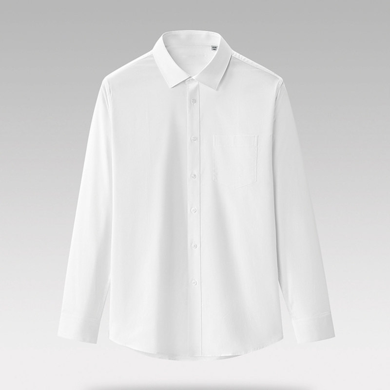 一线撤标撤柜正品男装2024春季新款基础白色商务大气长袖正装衬衫