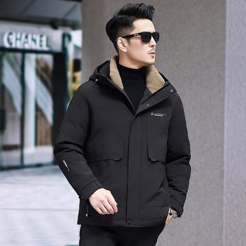 【豆家】撤标撤柜！2025秋冬男士新款休闲宽松防寒保暖连帽羽绒服