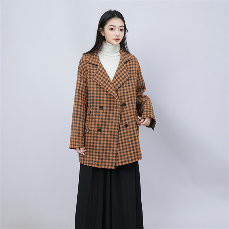 【雅家】撤标撤柜！2025秋冬女新款赫本风双排扣短款毛呢大衣外套,女装/女士精品,毛呢外套,淘宝优惠券,粉丝福利购,淘宝优惠卷