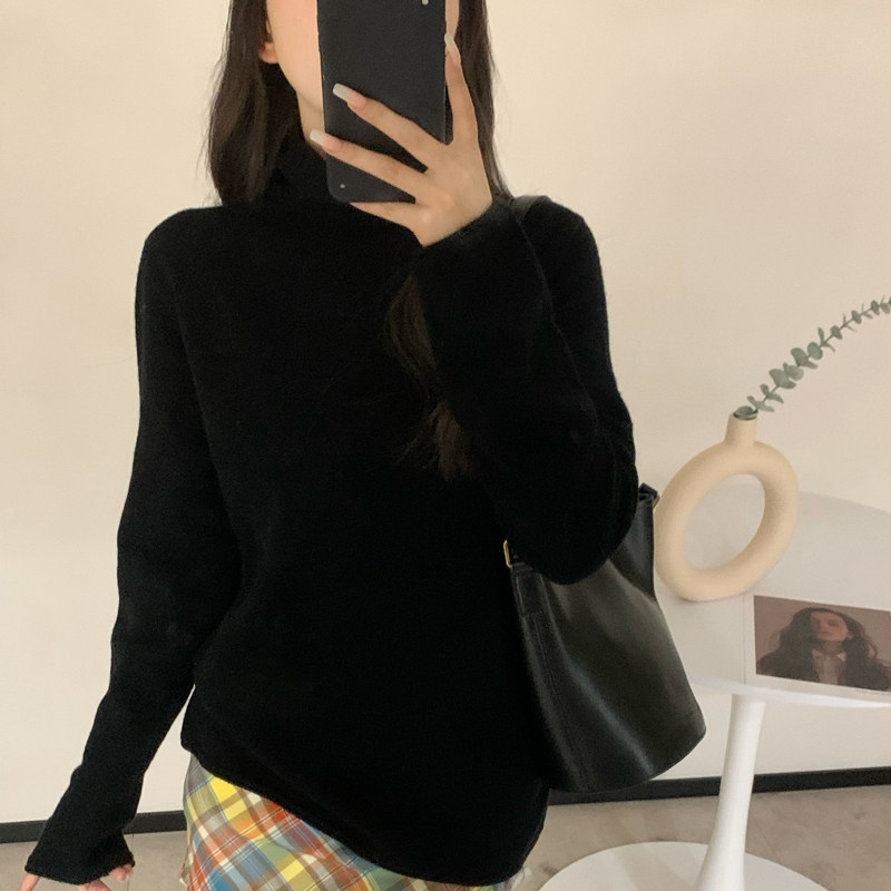 【杉家】撤标撤柜！2025秋冬女新款简约修身堆堆领套头羊毛针织衫,女装/女士精品,毛针织衫,淘宝优惠券,粉丝福利购,淘宝优惠卷