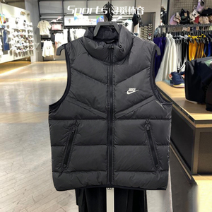 Nike耐克男子秋冬新款刺绣标运动休闲保暖防风羽绒马甲外套FB8184