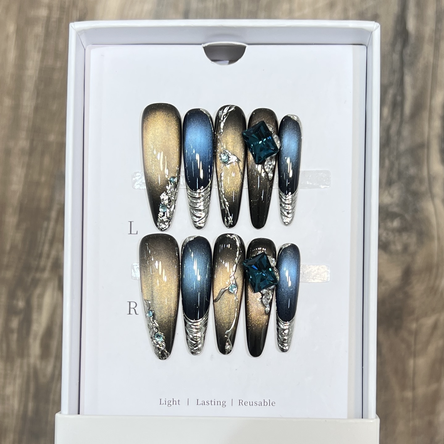 纯手工穿戴甲冷感知性神秘