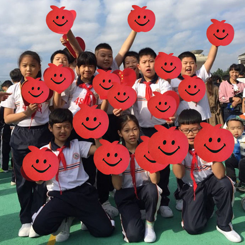 幼儿园运动会入场式笑脸小苹果道具舞蹈道具器械操早操表演道具