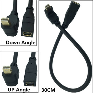 镀金弯头miniDP电脑显示器Mini DP公母测试延长线迷你DisplayPort