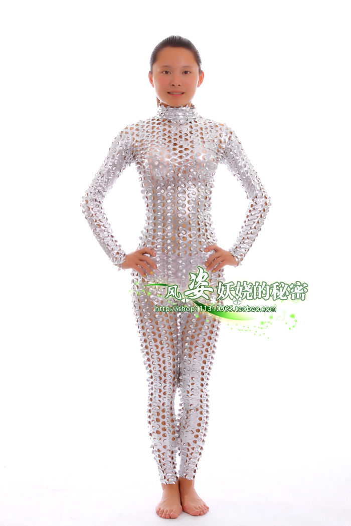 银色镂空动漫人物圣诞节演出服