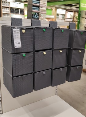 宜家普鲁兰衣柜悬挂式收纳储物件带3个储物分隔抽屉灰色防尘卧室