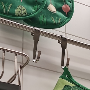 宜家胡尔塔普金属厨房收纳挂钩S挂钩挂衣钩挂杯子银色极简约北欧