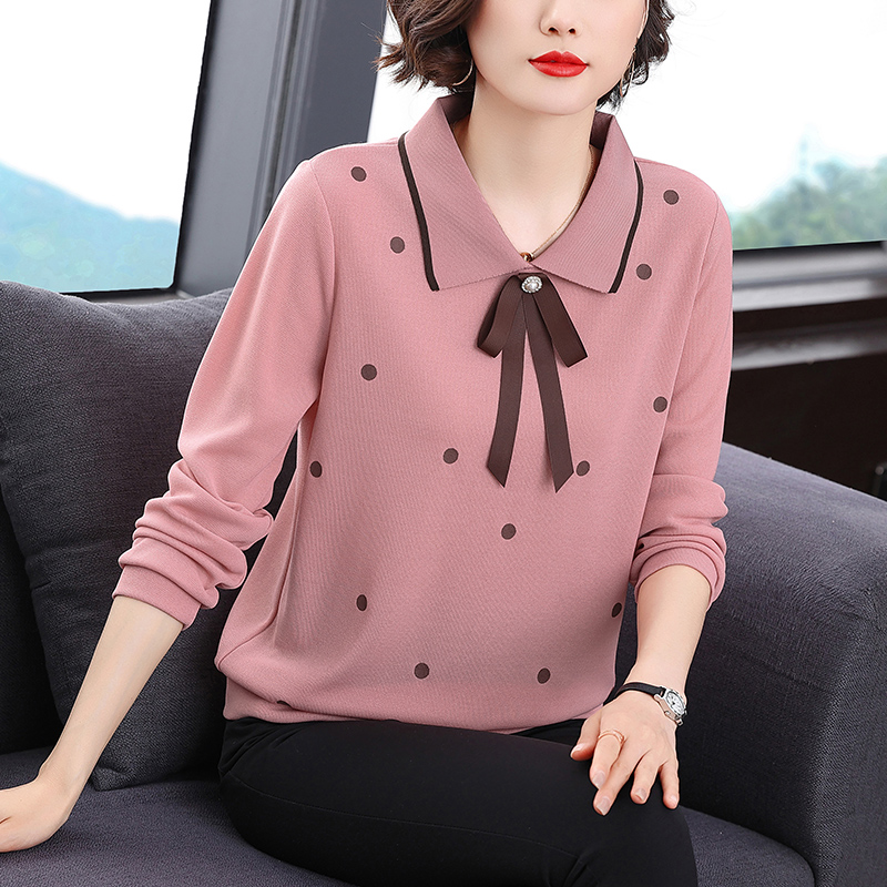 妈妈漂亮洋气打底衫长袖春秋上衣