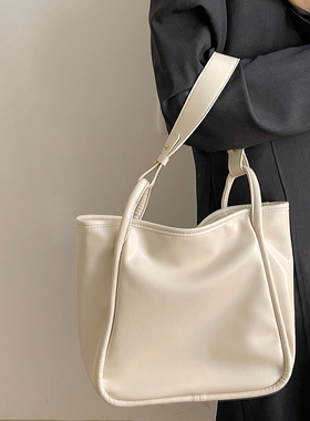 韩版简约托特包2025春夏新款通勤手提单肩女包大容量时尚腋下包包