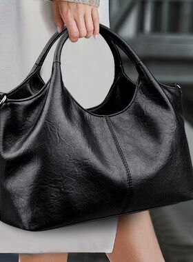 女包2026新款时尚百搭大容量手提包单肩斜挎妈妈包复古软皮大包包