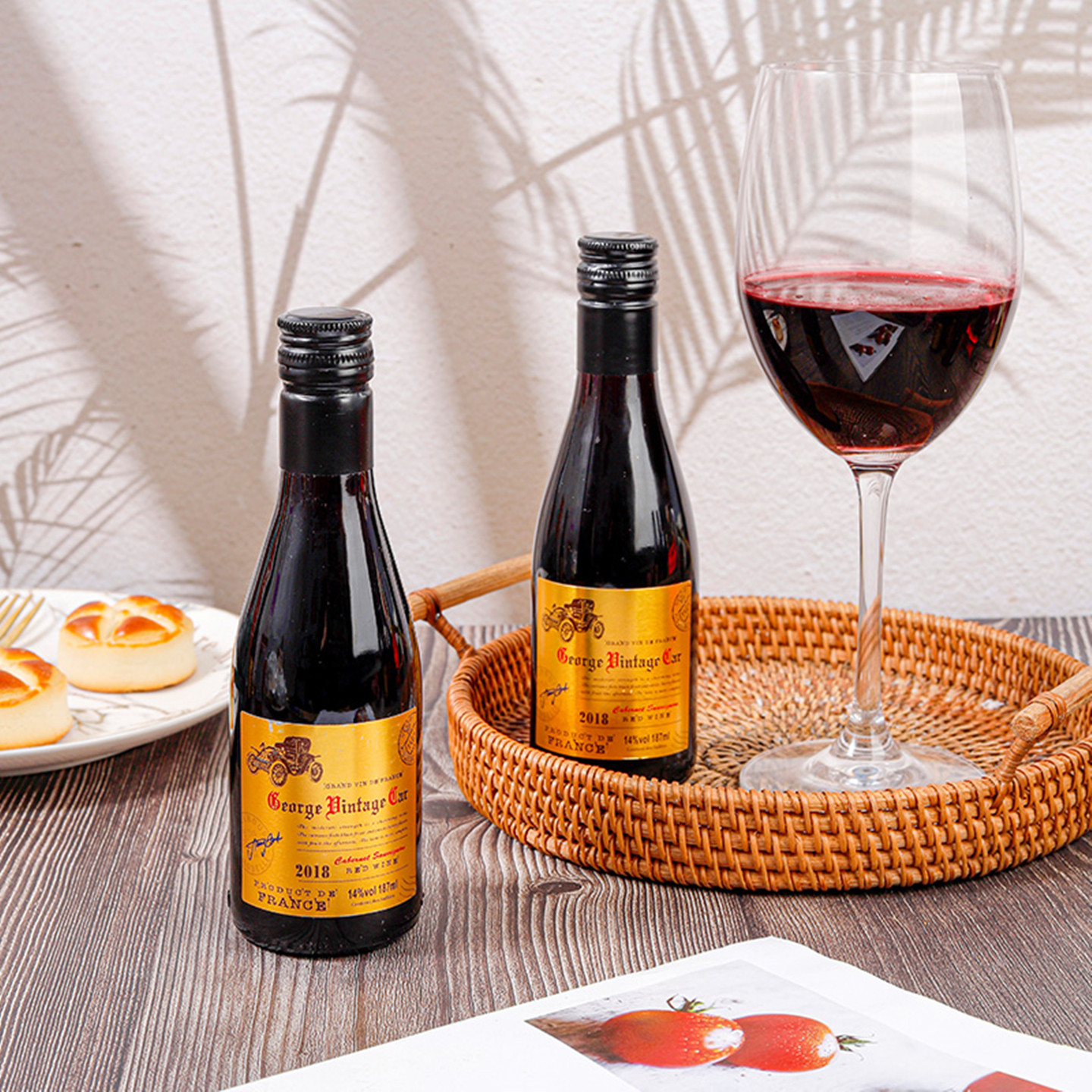 法国原装进口187ml老爷车小红酒