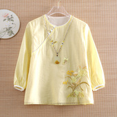 美伦民族风宽松短款 2025夏重工刺绣精致清新优雅气质短上衣女 女装