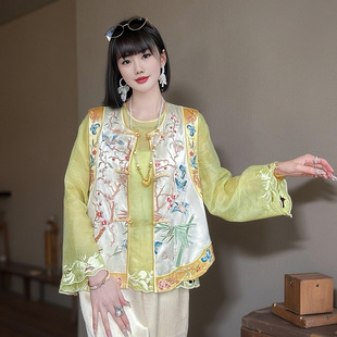 美伦精品女装新款唐装上衣2025高级感中国风高质量年轻款刺绣马甲