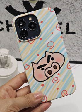 可爱卡通蜡笔小新iphone15promax菲林手机壳13防摔菲林软壳12日系xsmax苹果14动漫11xr半包硬壳78plus全包se