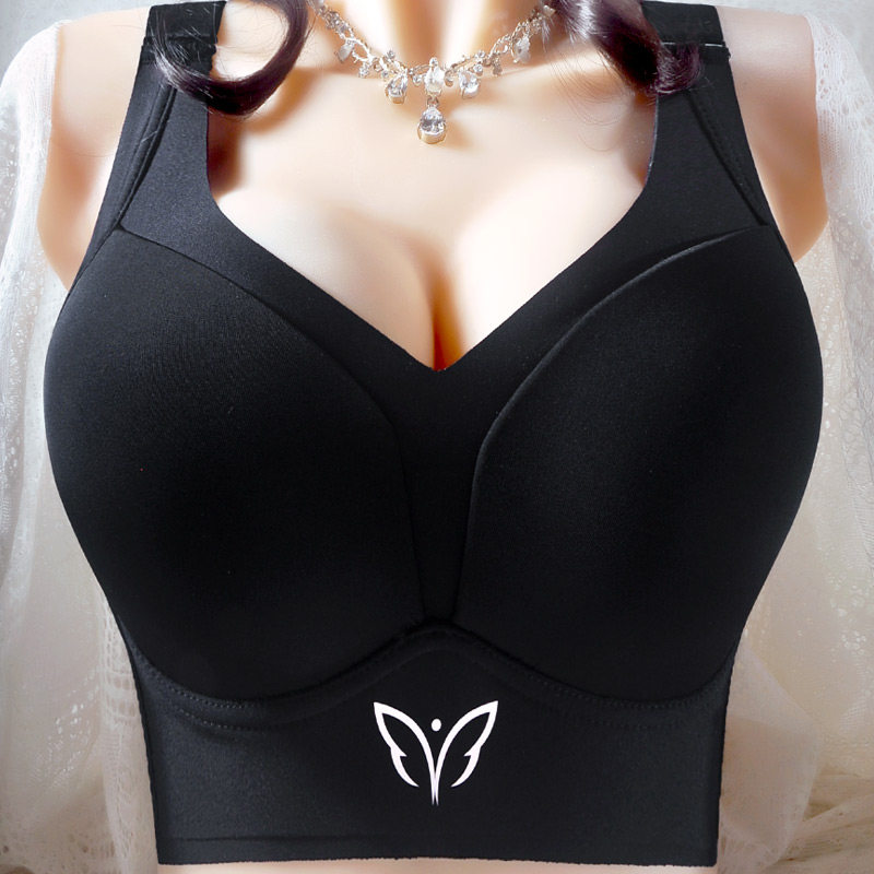 胖妹妹大码内衣女薄款聚拢提胸防下垂胸罩收副乳上托调整型文胸罩