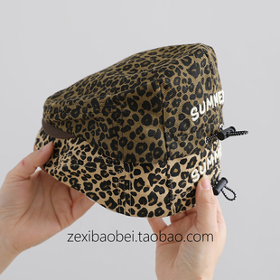 宝宝帽子春秋款前进帽男女宝豹纹百搭夏季儿童鸭舌贝雷帽2026新款