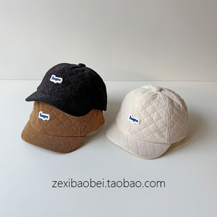 宝宝帽子秋冬款鸭舌帽字母百搭男女宝婴儿儿童棒球帽冬季2025新款
