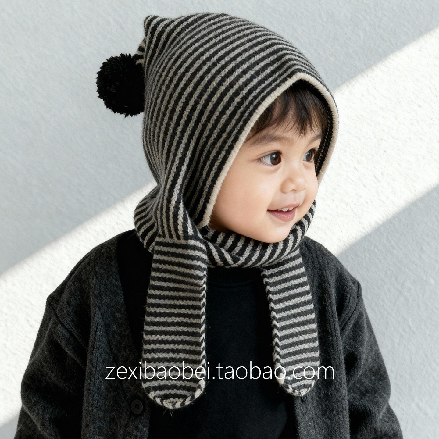 儿童围巾一体帽保暖保暖