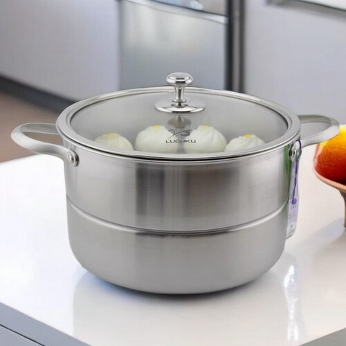 LUCUKU304不锈钢蒸锅大汤锅炖煲