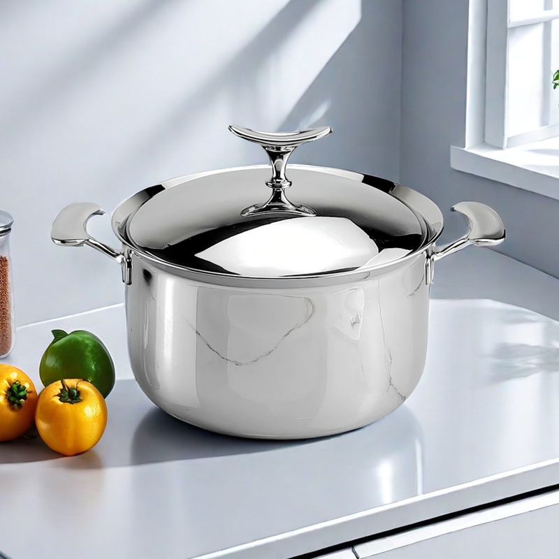 LUCUKU瑞士品牌304不锈钢汤锅炖煲煮粥汤锅五层钢奶锅16202224